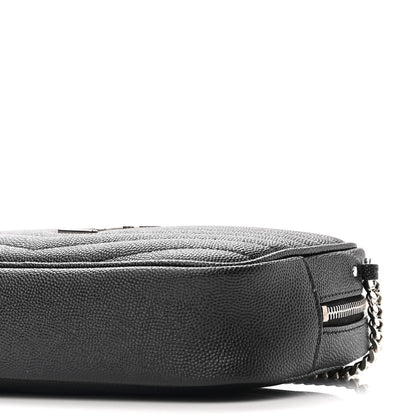 Saint Laurent Grain De Poudre Matelasse Monogram Mini Lou Camera Bag Black 8 of 8