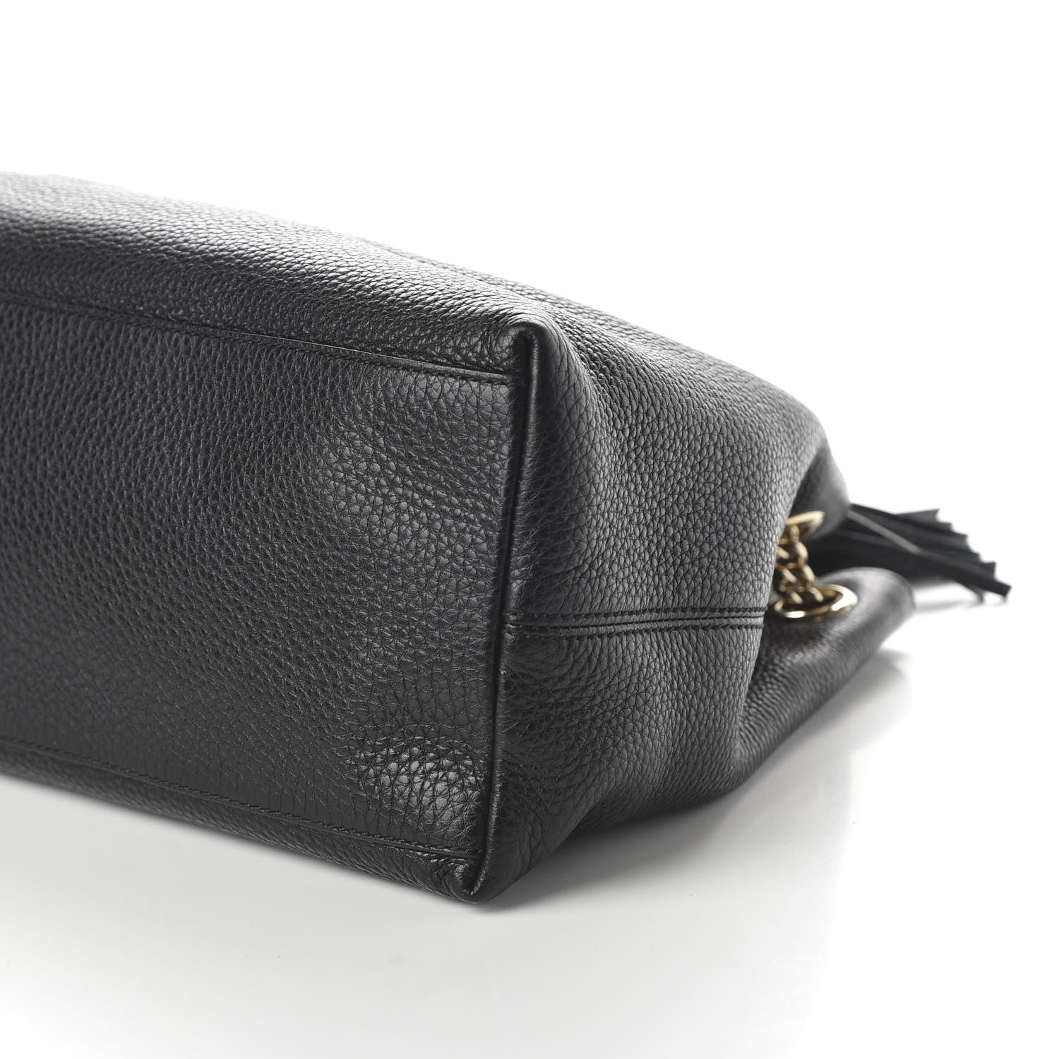 Gucci Pebbled Calfskin Medium Soho Chain Shoulder Bag Black 9 of 12
