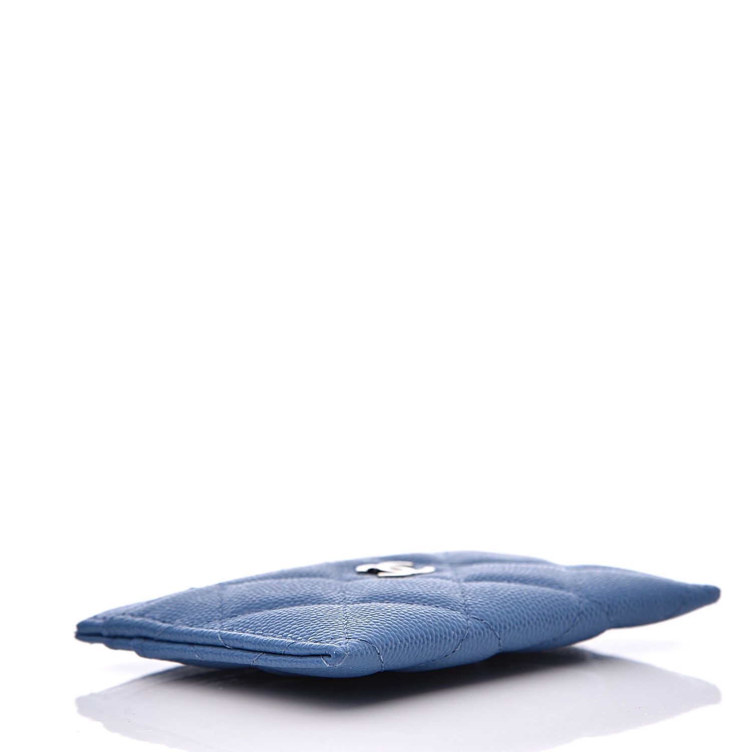 Chanel Caviar Quilted Card Holder Blue 3 of 8