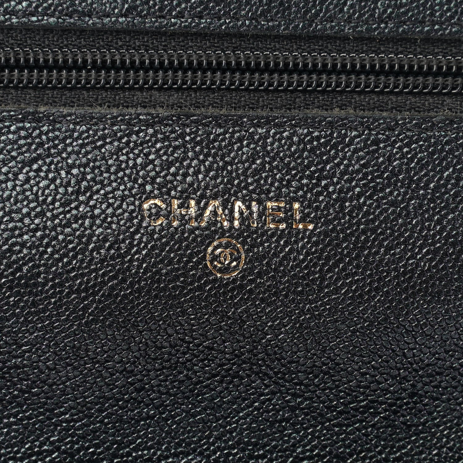 Chanel Iridescent Caviar Quilted Wallet On Chain WOC Black 6 of 10