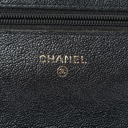 Chanel Iridescent Caviar Quilted Wallet On Chain WOC Black 6 of 10