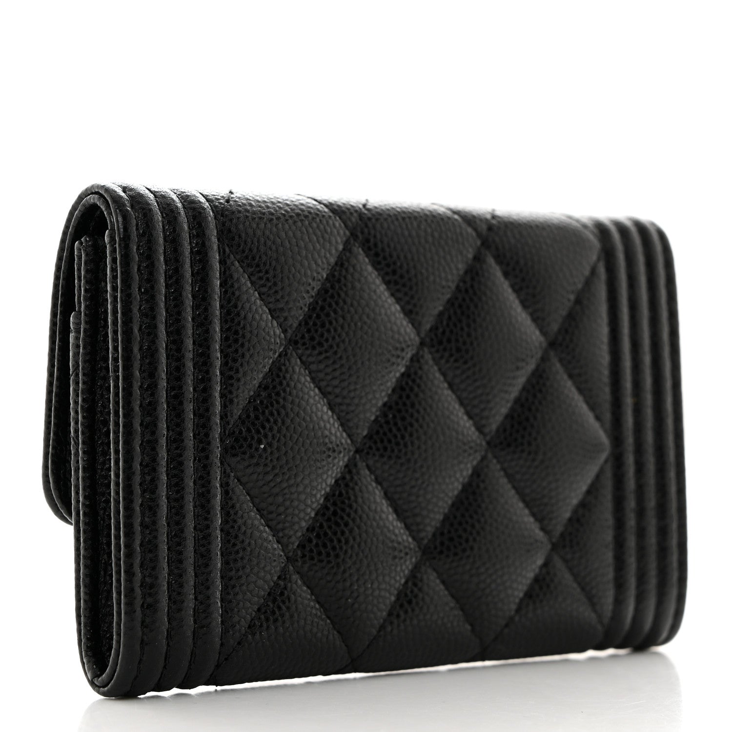 Chanel Caviar Quilted Boy Flap Card Holder Black 3 of 9