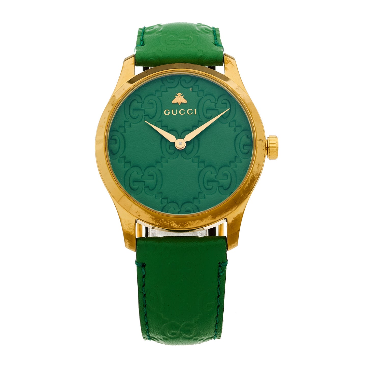 Stainless Steel Calfskin 38mm G-Timeless Quartz Watch Green