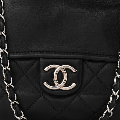 Chanel Calfskin Large Front Flap Tote Black 10 of 14