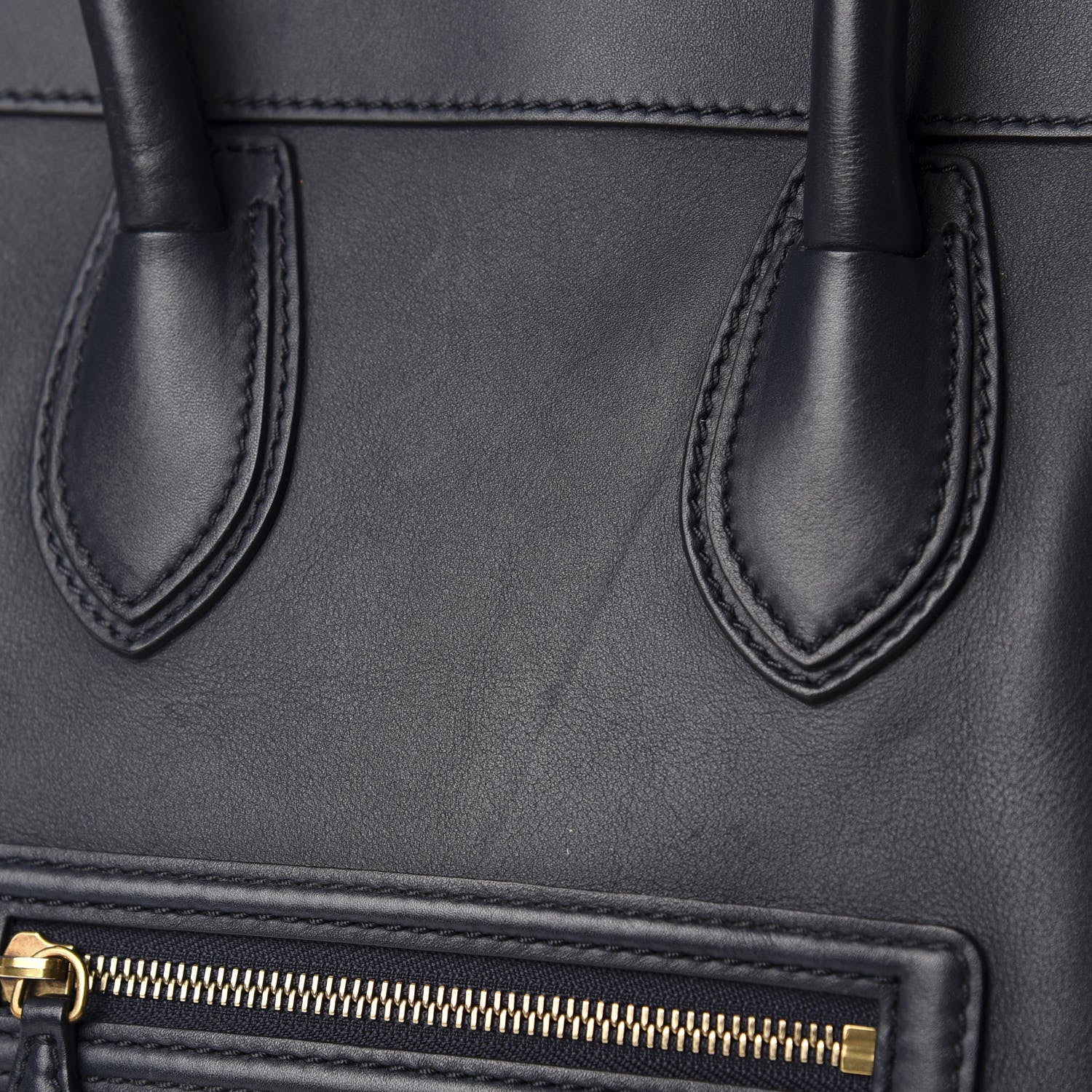 Celine Smooth Calfskin Mini Luggage Navy Blue 11 of 11