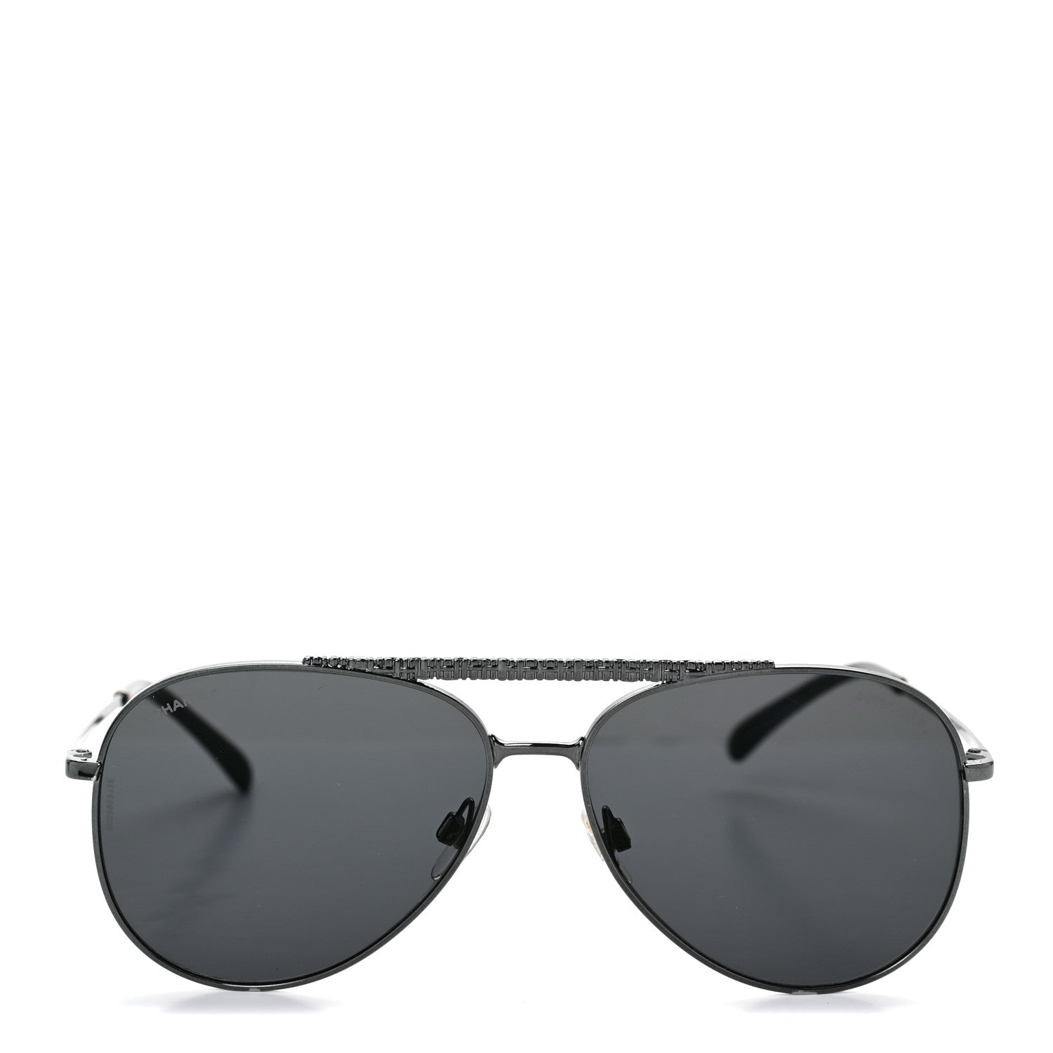 Chanel Metal Pilot Aviator Sunglasses 4231 Black 2 of 8