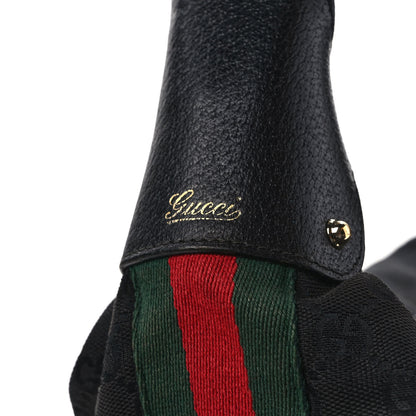 Gucci Monogram Web Bamboo Ring Hobo Black 10 of 11