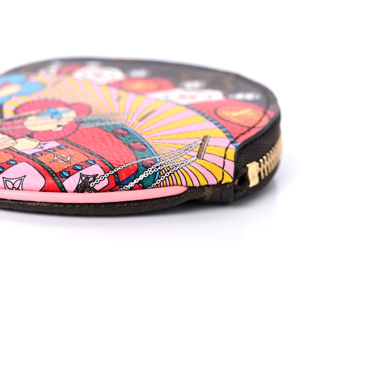 Louis Vuitton Monogram 2020 Christmas Animation Swing Ride Round Coin Purse Pink Poppy 9 of 9