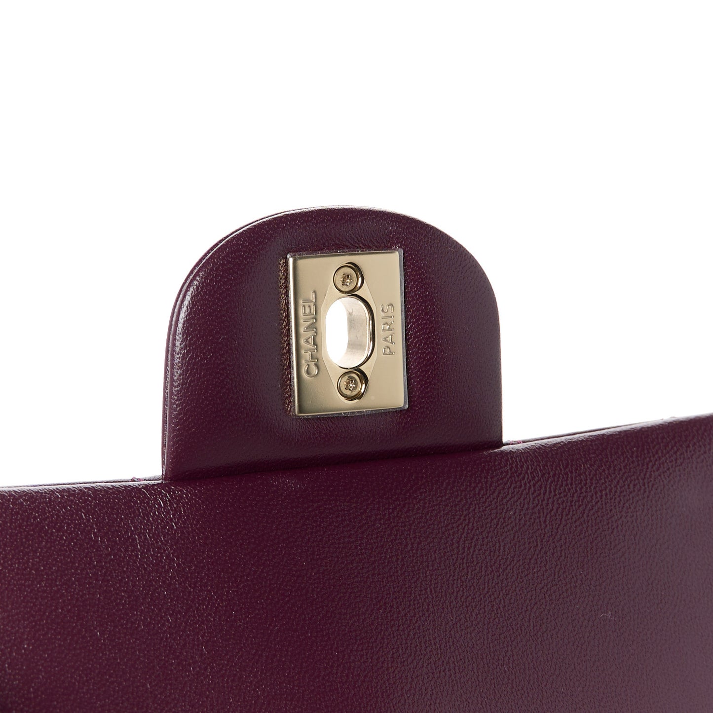 Lambskin Quilted Mini Rectangular Flap Burgundy