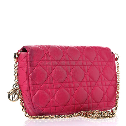 Christian Dior Lambskin Cannage Miss Dior Promenade Pouch Fuchsia 3 of 24
