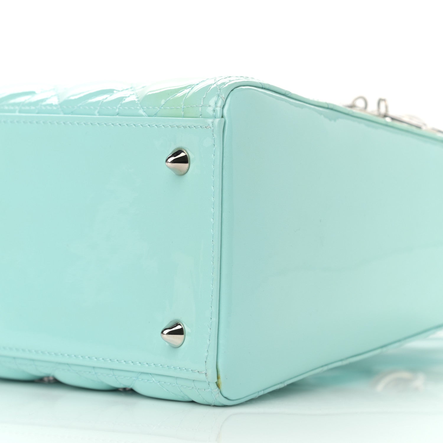 Christian Dior Patent Cannage Medium Lady Dior Light Blue 10 of 17