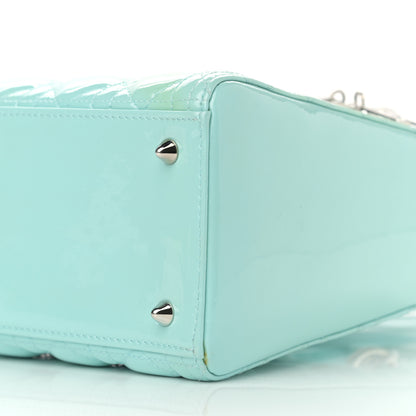 Christian Dior Patent Cannage Medium Lady Dior Light Blue 10 of 17