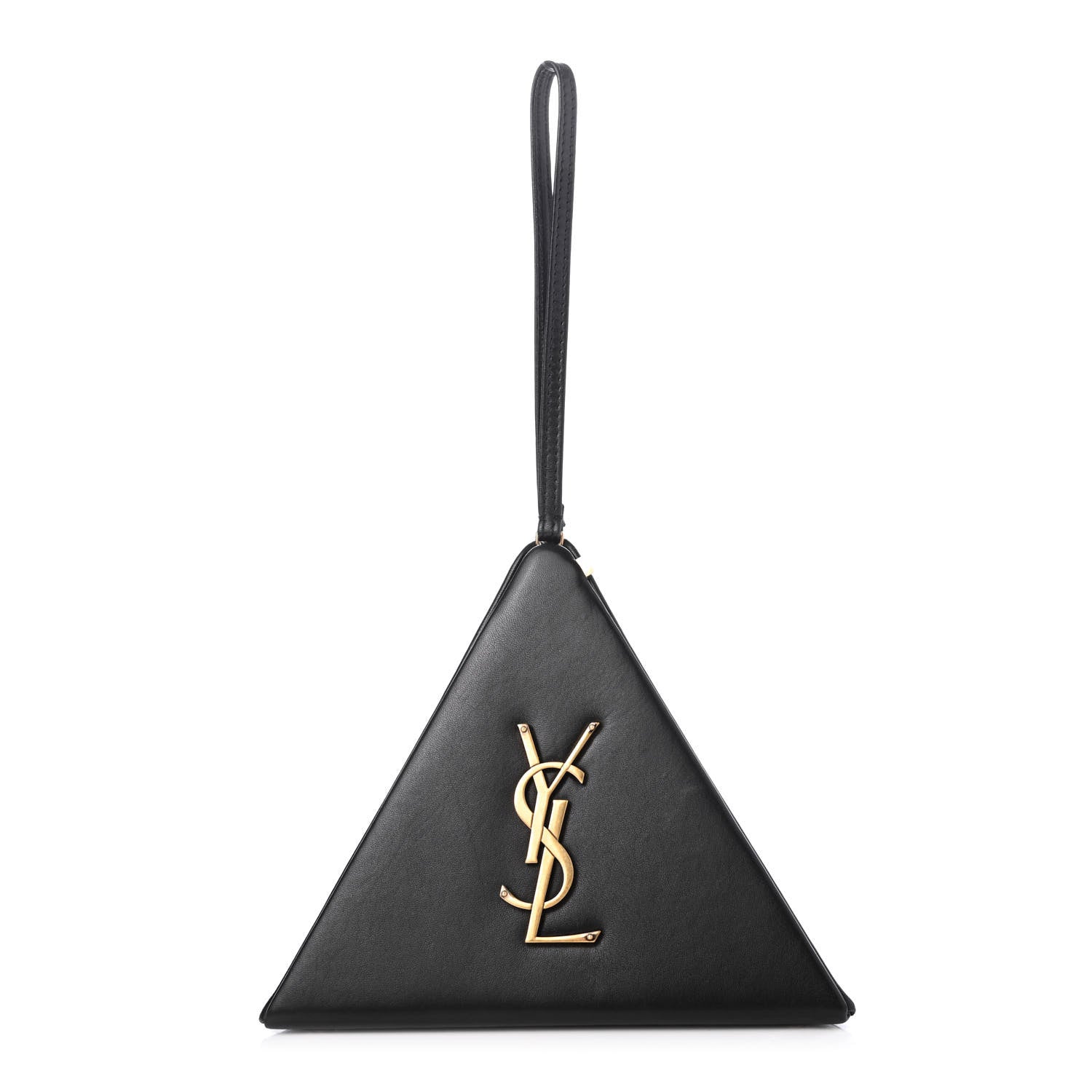 Saint Laurent Lambskin Pyramid Clutch Black 1 of 11