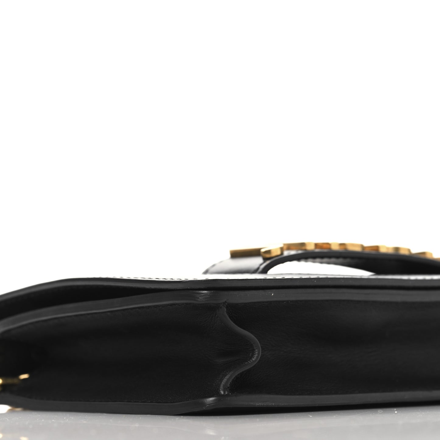 Calfskin J'Adior Chain Flap Bag Black