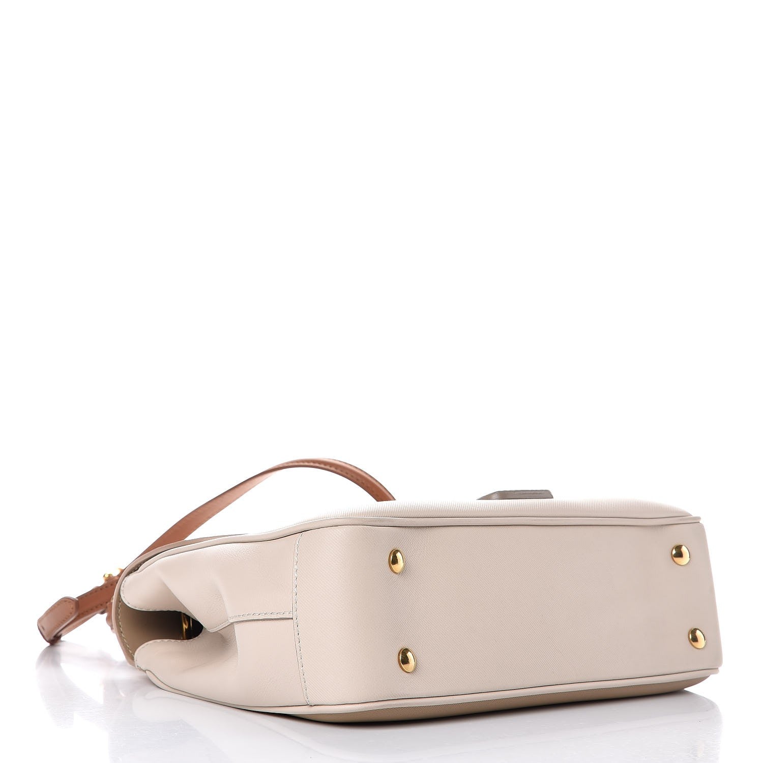 Burberry Trench Calfskin Medium DK88 Top Handle Bag Limestone Honey 5 of 9
