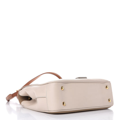 Burberry Trench Calfskin Medium DK88 Top Handle Bag Limestone Honey 5 of 9