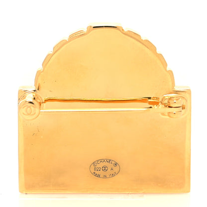 Chanel Metal CC Rue Cambon Brooch Gold 3 of 4