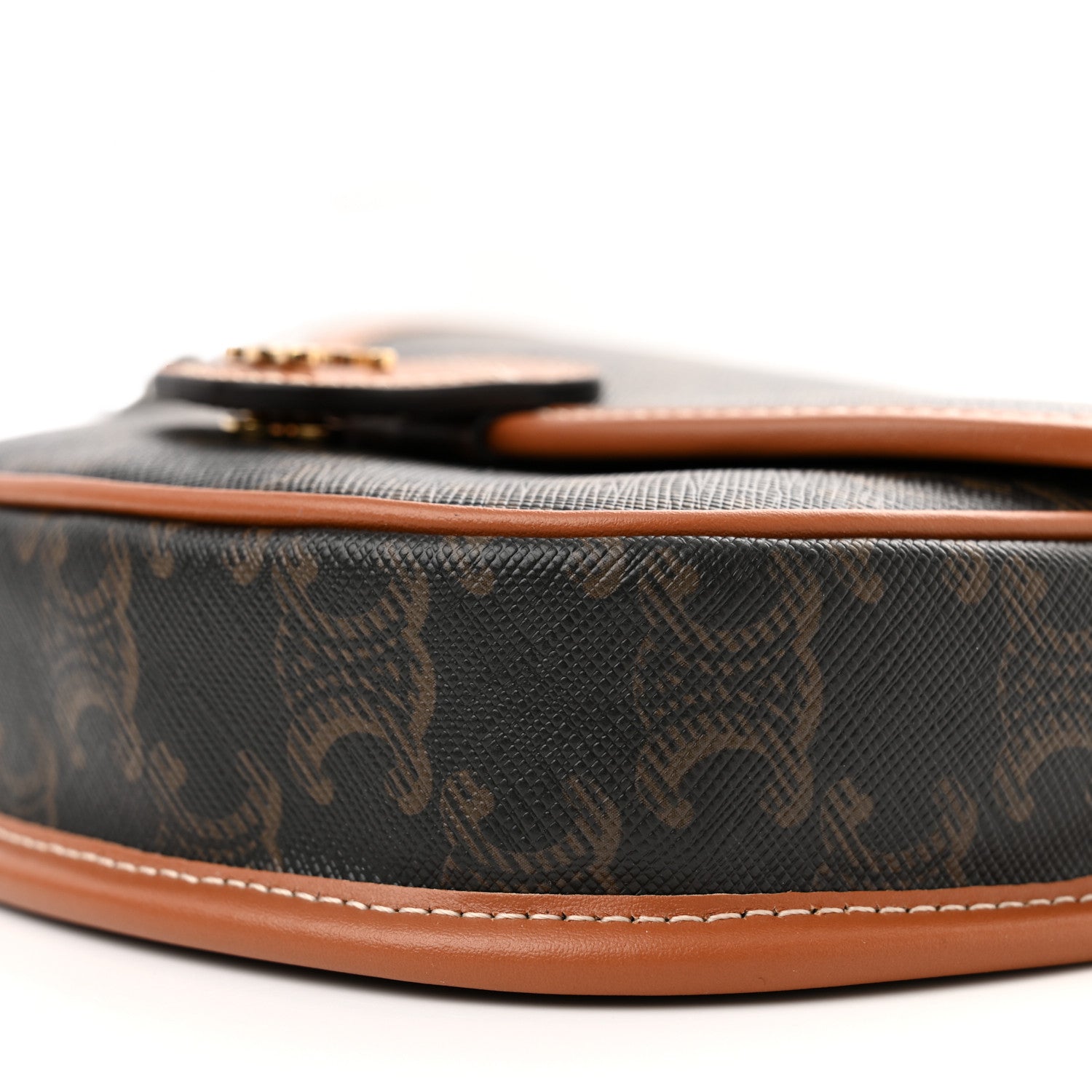 Celine Canvas Calfskin Triomphe Mini Besace Tan 10 of 11