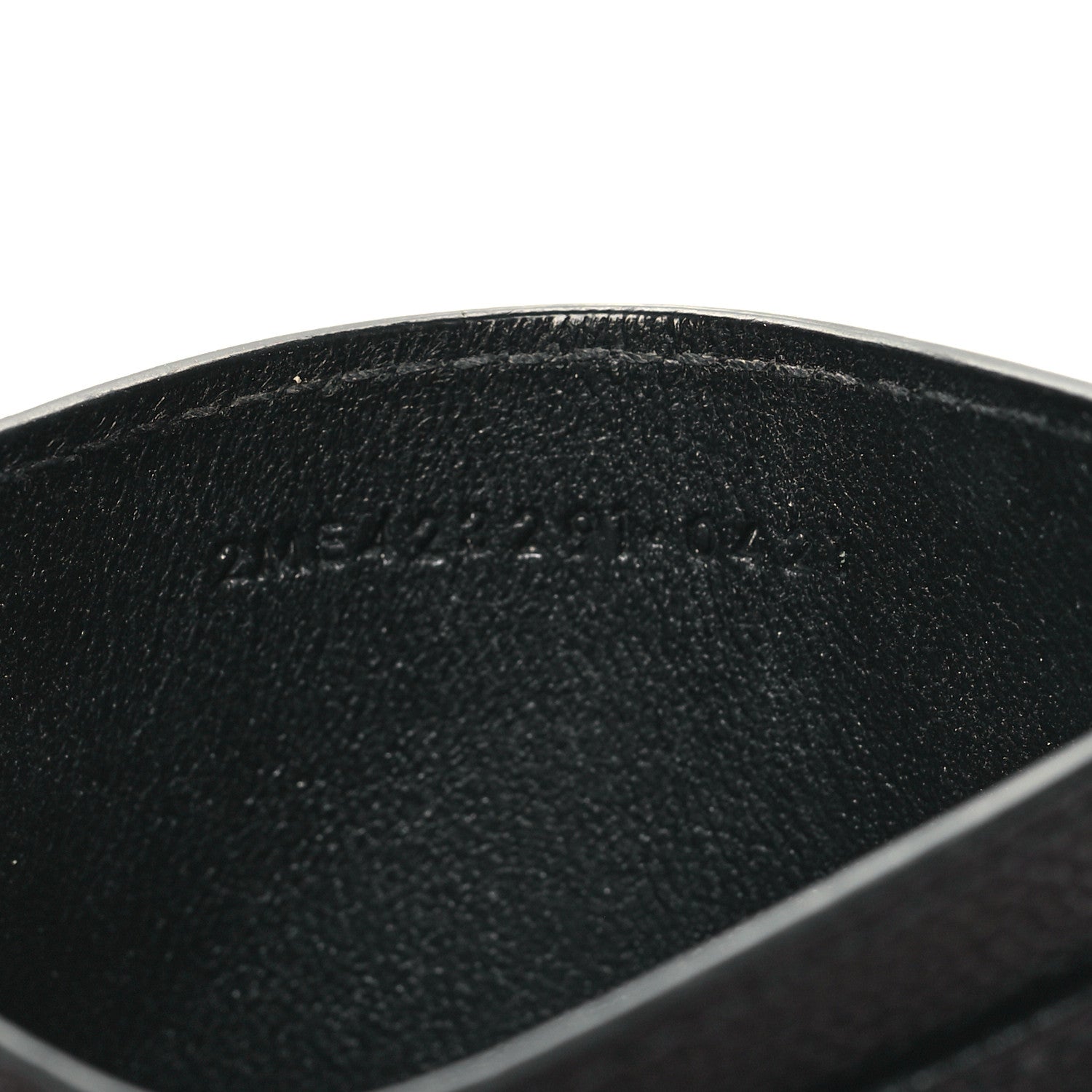 Saint Laurent Grain De Poudre Matelasse Chevron Monogram Credit Card Case Black 7 of 9
