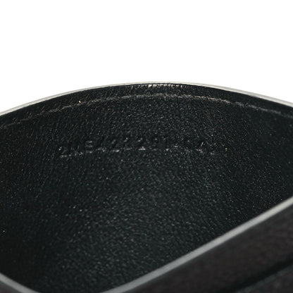Saint Laurent Grain De Poudre Matelasse Chevron Monogram Credit Card Case Black 7 of 9