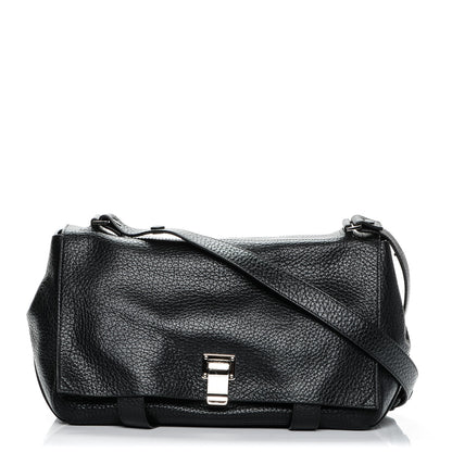 Proenza Schouler Pebbled Calfskin Double Sided PS Courier Bag Black 1 of 7