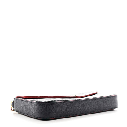 Louis Vuitton Empreinte Pochette Felicie Chain Wallet Marine Rouge 5 of 13