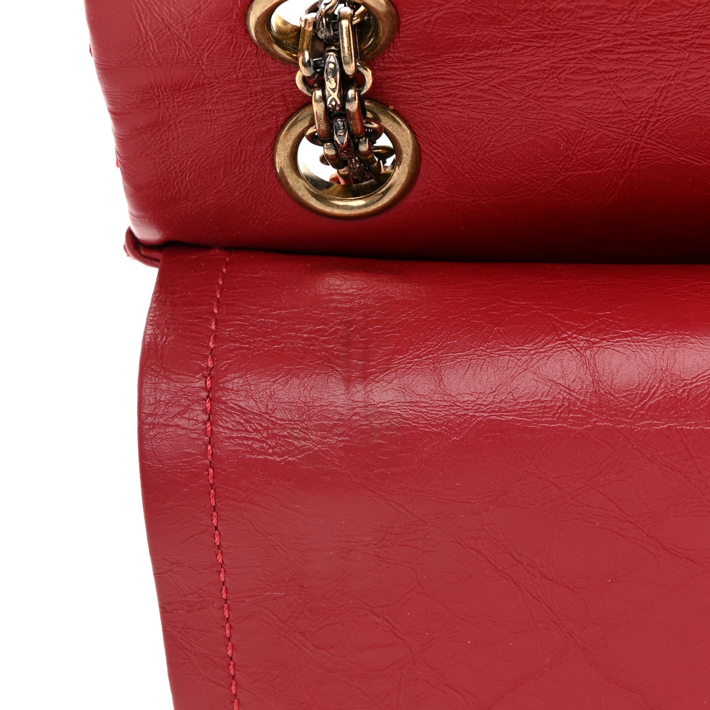 Aged Calfskin Quilted 2.55 Reissue 226 Flap Red