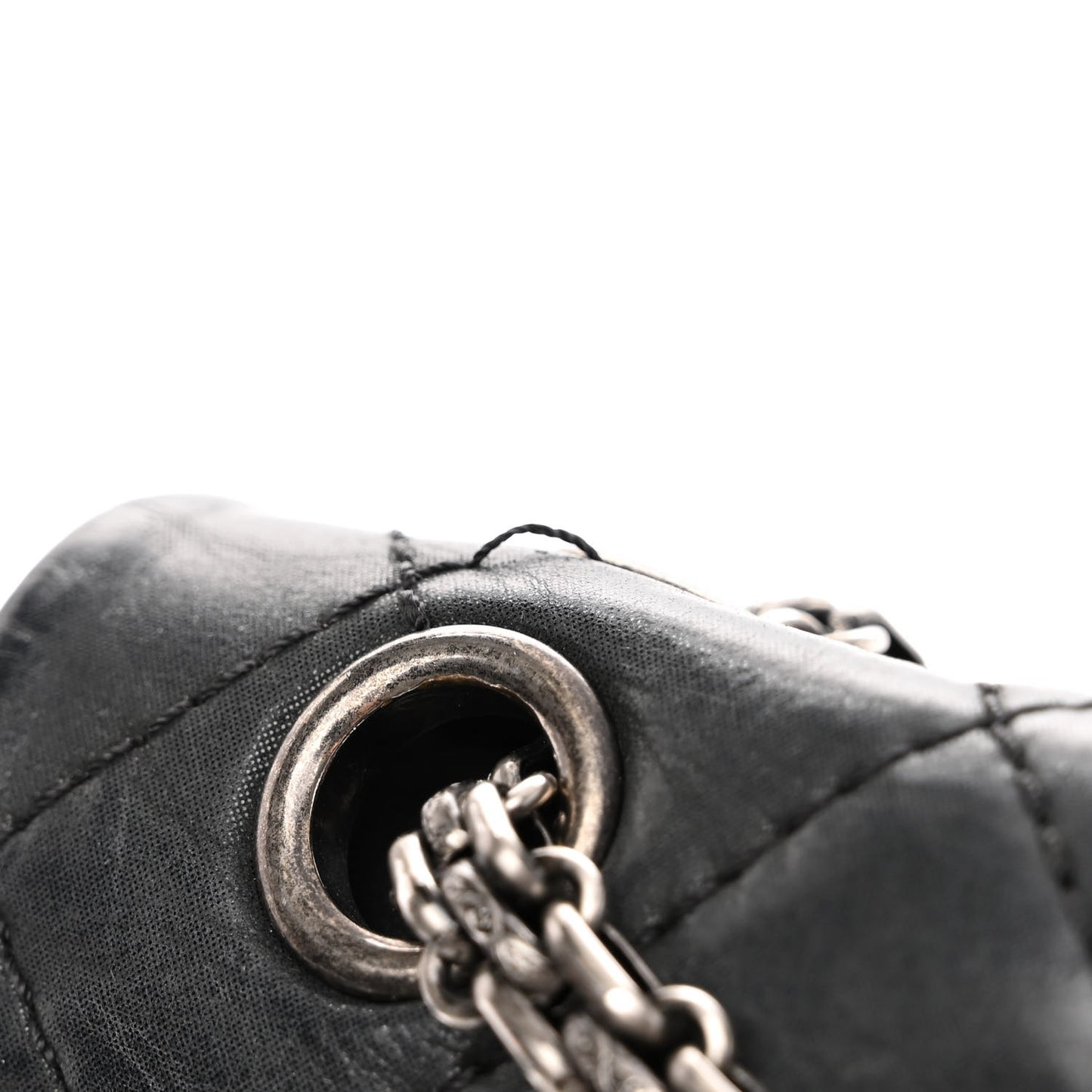 Iridescent Calfskin Quilted 2.55 Reissue 226 Flap Dark Grey