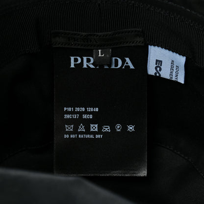 Prada Re-Nylon Saffiano Metal Triangle Logo Mens Bucket Hat L Black 8 of 9