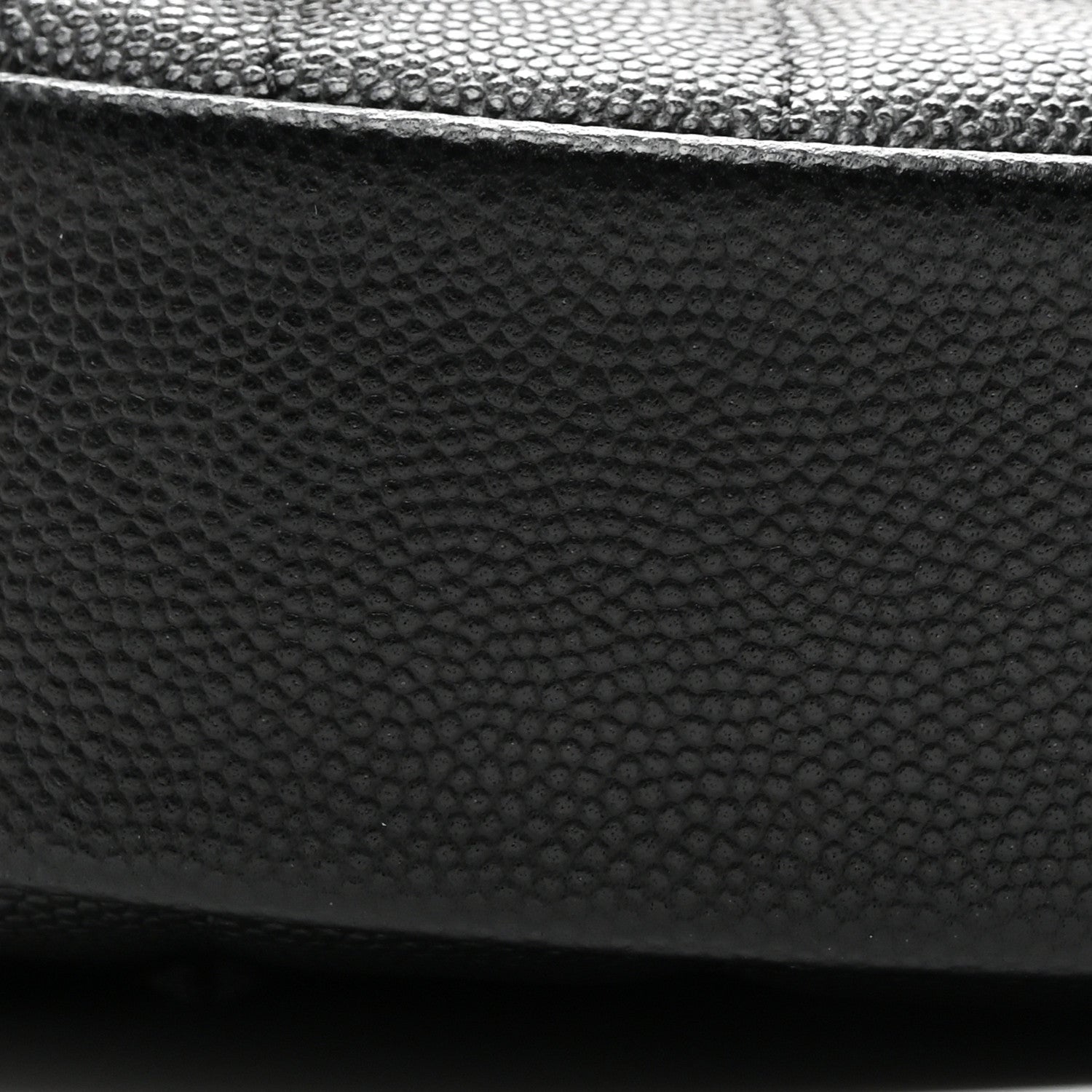 Chanel Shiny Caviar Quilted Bow Pouch Hobo Black 8 of 12