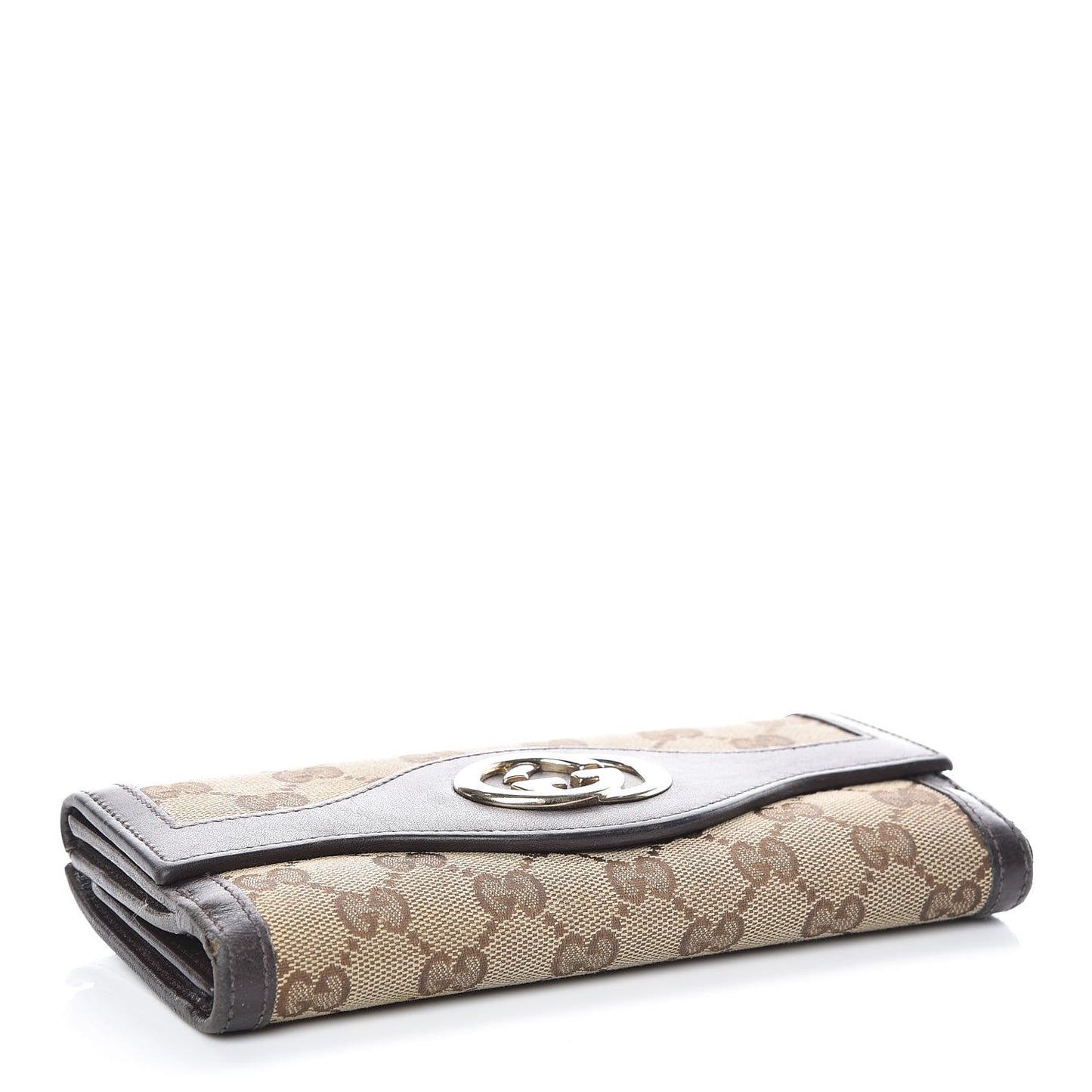 Monogram Margaux Calfskin Sukey Continental Organizer Wallet Beige Ebony Cocoa
