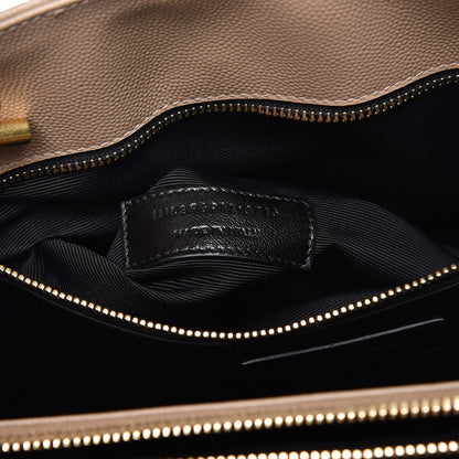 Saint Laurent Grain De Poudre Matelasse Chevron Monogram Shopping Bag Nude Powder 6 of 8