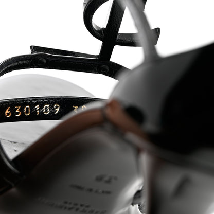 Saint Laurent Calfskin Cassandra 110 Sandals 39 Black 8 of 9