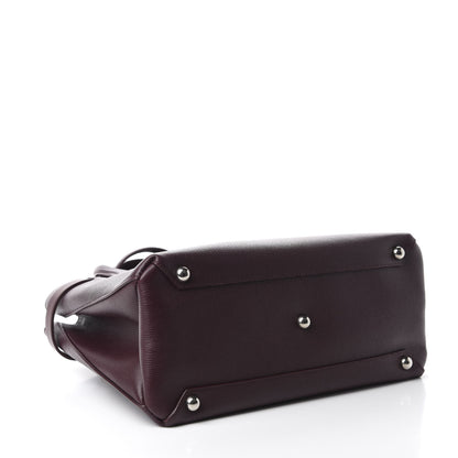 Burberry Derby Calfskin House Check Medium Banner Tote Burgundy 5 of 15