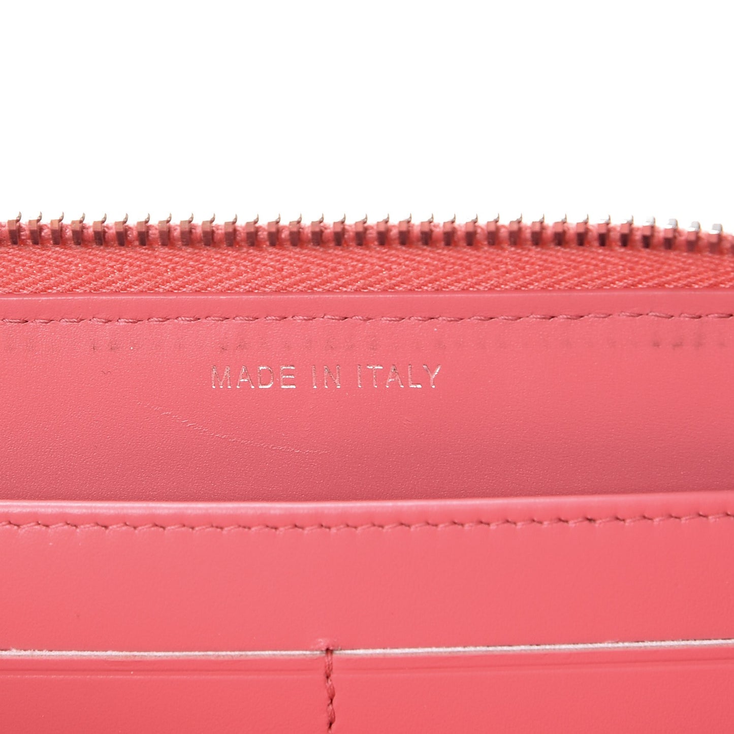 Caviar Chevron Large Gusset Zip Around Wallet Pink