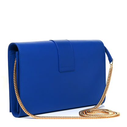 Saint Laurent Calfskin Classic Y Ligne Chain Wallet Bleu Majorelle 2 of 7