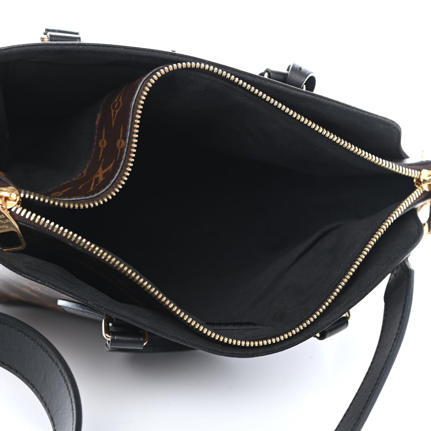 Monogram Flower Zipped Tote PM Black