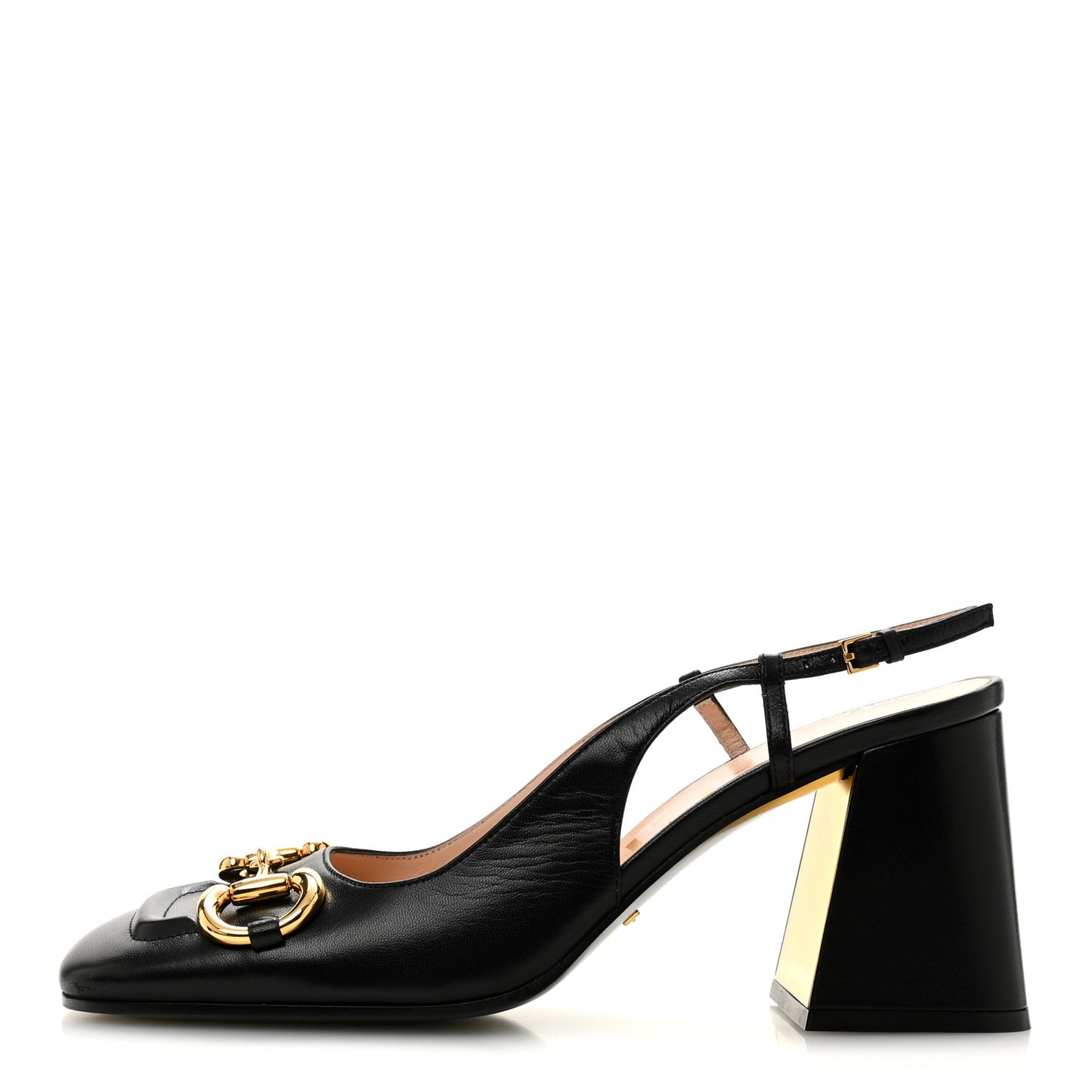 Malaga Kid Horsebit 75mm Slingback Pumps 40 Black
