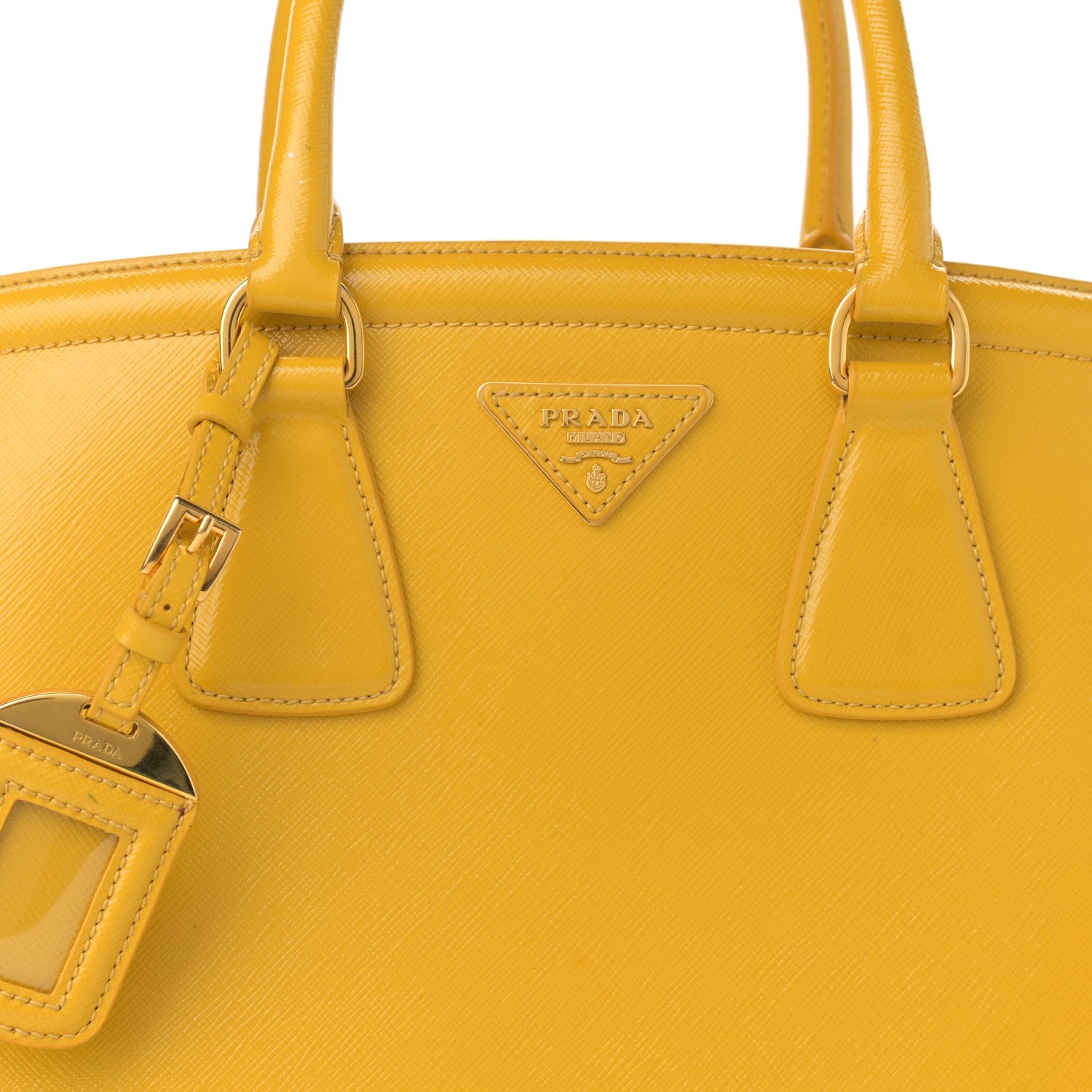 Prada Saffiano Lux Parabole Tote Mimosa 16 of 17