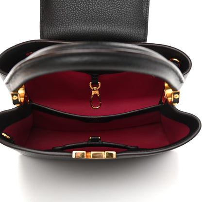 Louis Vuitton Taurillon Capucines PM Black 5 of 9