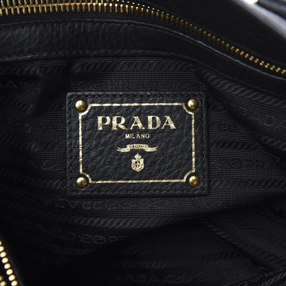 Prada Vitello Daino Tote Black 7 of 12