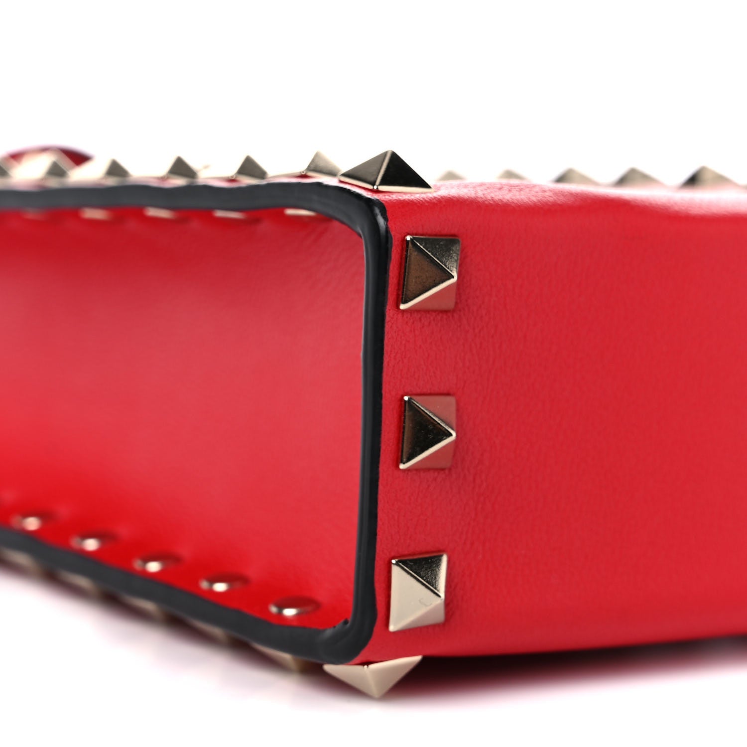 Valentino Garavani Calfskin Rockstud Phone Holder Red 8 of 10