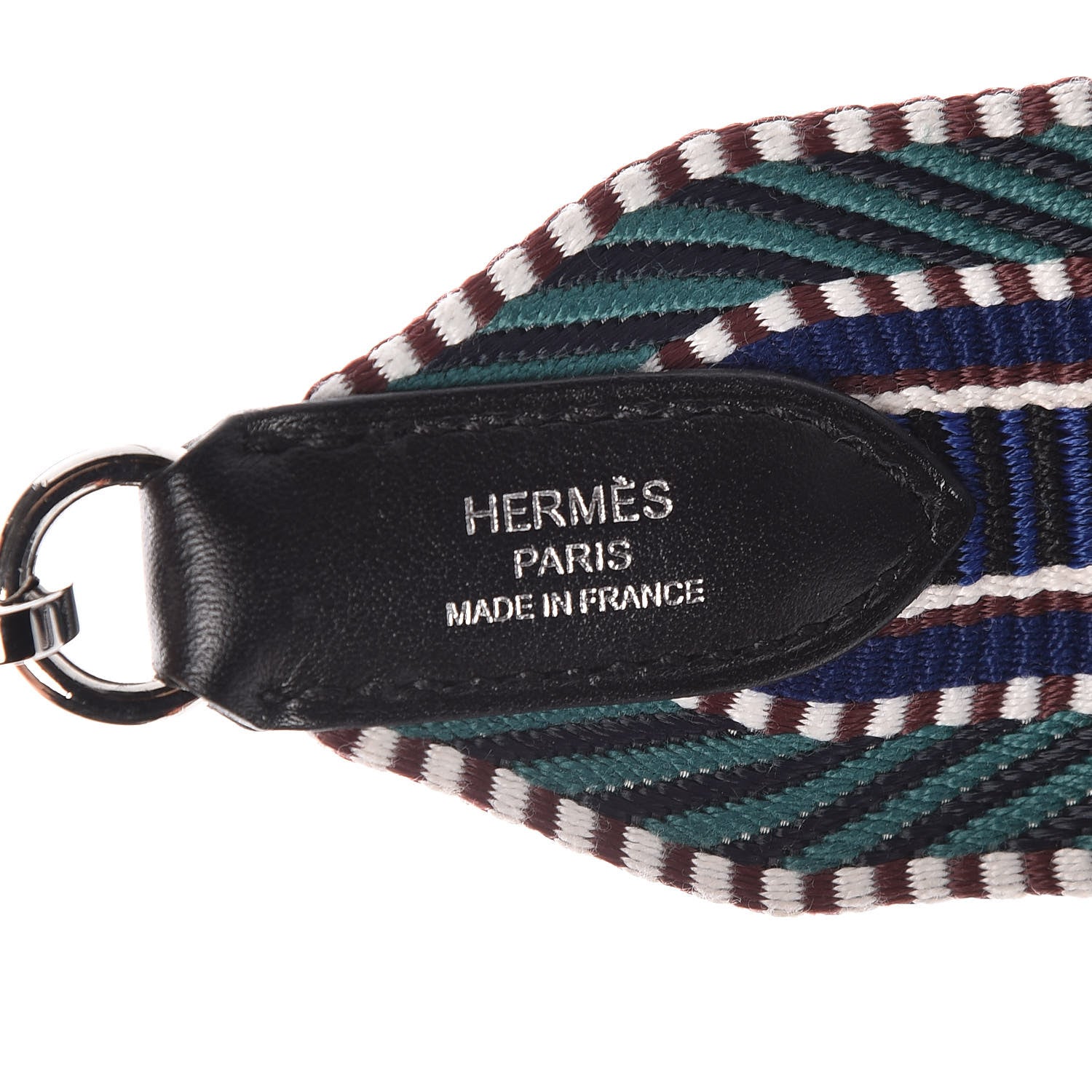 Hermes Toile Swift 50mm Sangle Cavale Shoulder Strap Malachite Bleu Electrique Black 3 of 5