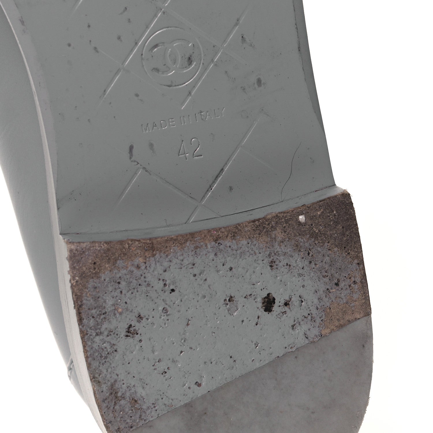 Chanel Lambskin Quilted CC Turnlock Loafers 42 Grey 11 of 12