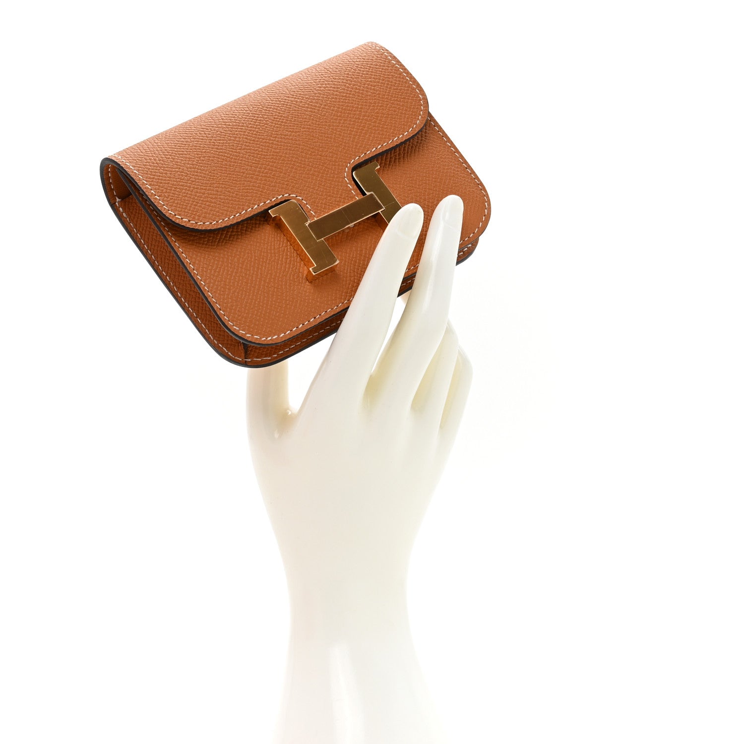 Hermes Epsom Constance Slim Wallet Gold 2 of 11