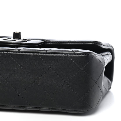 Chanel Lambskin Quilted Mini Rectangular Flap So Black 7 of 9