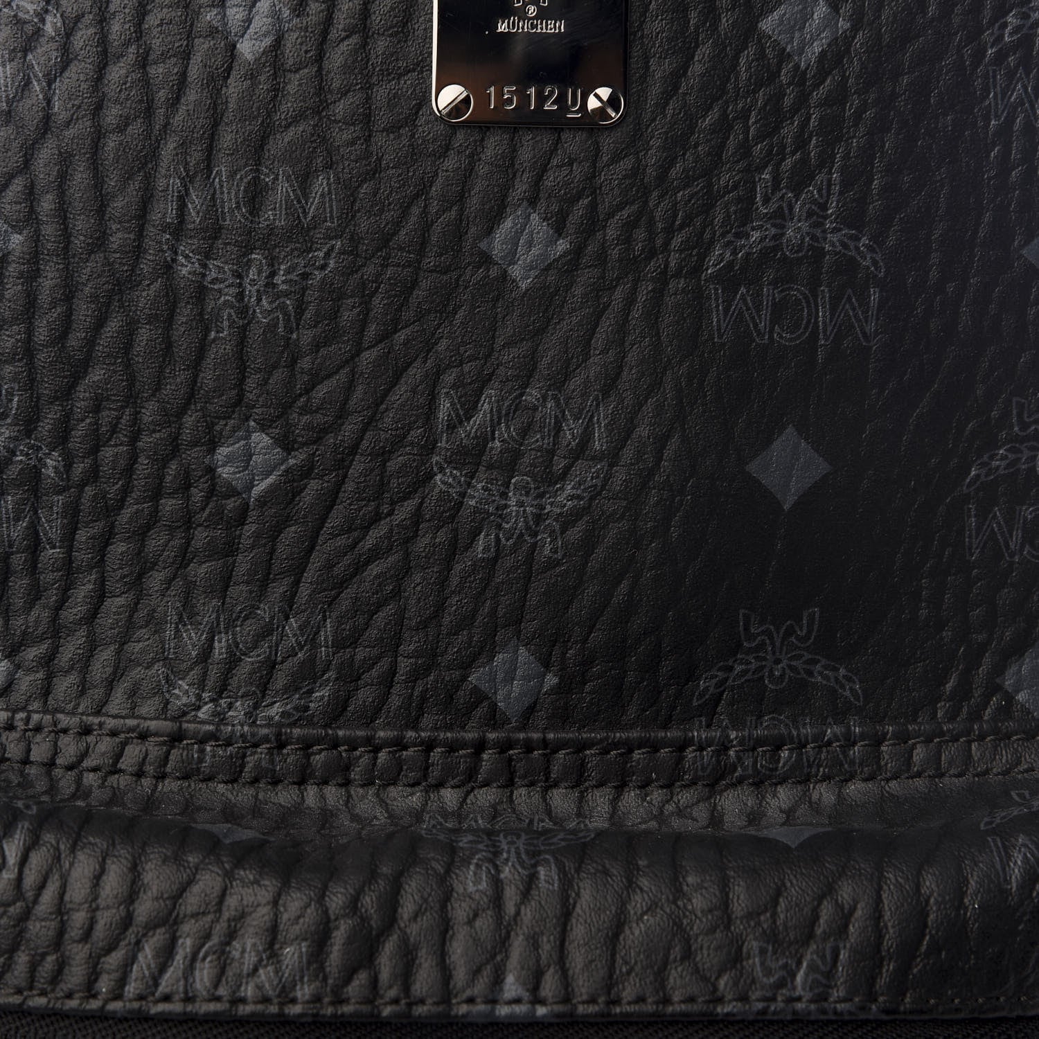 MCM Visetos Small Side Stud Stark Backpack Black 9 of 9