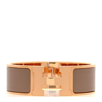Hermes Enamel Wide Clic Clac H Bracelet PM Marron Glace 1 of 5