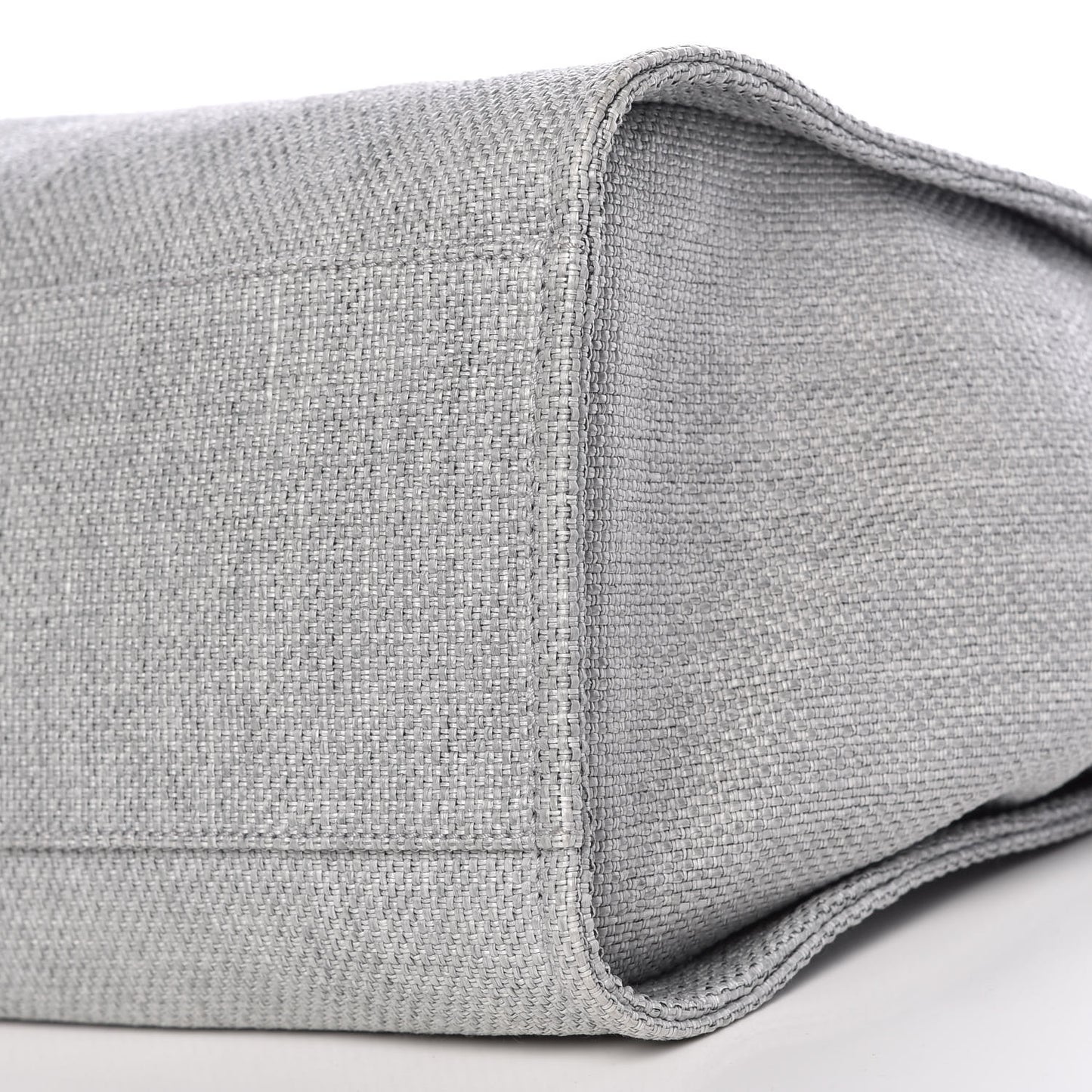 Woven Straw Raffia Large Deauville Tote Grey