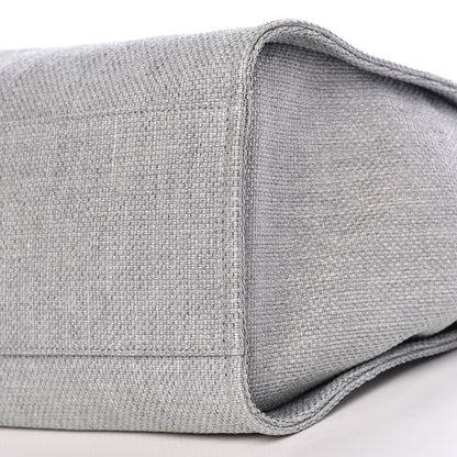 Chanel Woven Straw Raffia Large Deauville Tote Grey 10 of 10